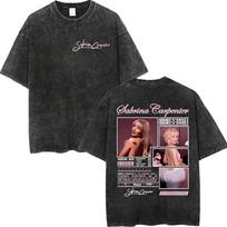 Vintage lavado sabrina carpenter merch camisetas yk moda esttica Highend Luxury Washed Retro Fashion Oversized Unisex Couples L