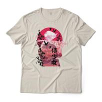 Smug Samurai Girl Anime Aesthetic Graphic T-T-Shirt Lightweight Cotton Tee 3XL