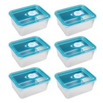 1/6 vnt. nerūdijančio plieno Bento maisto laikymo dėžutė, nepralaidi, sukraunama, užkandžių indelis su dangteliu, pietų indelis 6pcs mėlyna
