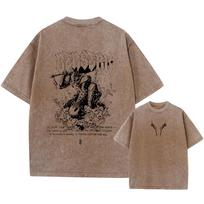 Hot Anime Berserk Guts Graphic T Shirt Print Vintage Washed Tshirt Men Women Clothing Retro Oversized Cotton Short Sleeve Tees S