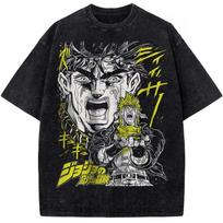 Anime JoJos Bizarre Adventure Joseph Joestar Print Tshirt Men Women Tshirts Cotton Clothing Retro Washed T Shirt Harajuku Tops S