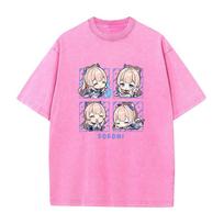 Game Genshin Impact Sangonomiya Kokomi Kawaii Print Tshirt Men Women Washed Cotton Tshirts Casual Vintage T Shirt Harajuku Tops S