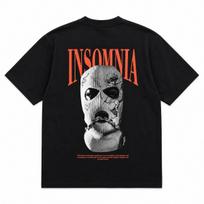 Insomnia Balaclava T-T-Shirt Streetwear Graphic Tee Dark Aesthetic Black UK 4XL