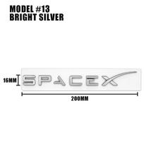 3D ABS Logo Letters Car Trunk Fender Side Badge Decal For Tesla Model Y Model S Model 3 Model X Space X Emblem Sticker Accessory