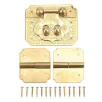 17pcs Jewelry Accessories Durable Box Lock Buckle Hinges Rustproof Retro Small Box Hinges Brass Brass Hinges Small Case