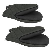 Non-slip Short Oven Gloves Anti-scald Kitchen Microwave Mittens Baking Hand Mitts  Household pilka