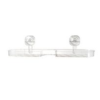 Suction Cup Shower Caddy Bathroom Organizer with Bottom Drain Space Saving Wall Shelf for Bathroom Sink Toothbrush Facial Cleanser Storage 1pc