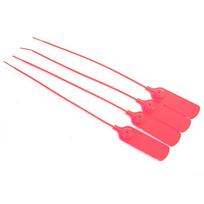 100Pcs High Strength Plastic Security Seals 30cm Anti-tamper Plastic Seals Tamper Proof Tags Package Security raudona
