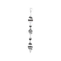 Geometric Hanging Spiral Ornament with Striped Pattern for Indoor Outdoor Decorative Display in Home Garden Office Spaces One Size