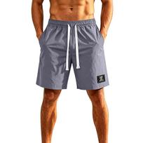 Men's Ice Silk Five Inch Shorts Comfortable Breathable European Fit Lightweight Quick Dry Drawstring Waist Casual Style 1979 XL