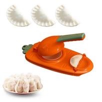 2-in-1 Efficient Dumpling Maker Machine Wrapper Mold Dough Pressing Tool Kitchen Utensil Baking Accessory DIY Dumpling Skin Arti oranžinė