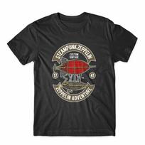 Steampunk Zeppelin Adventure T-Shirt Mens Womens Tees Top 100% Cotton Premium Tee NEW M