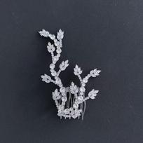Full Diamond Headwear Elegant Hairpin Hair Accessories Hair Clip Comb  Bridal sidabras