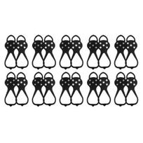10 Pairs Universal Ice Cleats,Non Slip Gripper Spikes, 5 Steel Studs Crampon Ice & Snow Grippers, Snow Traction Cleats for Shoes, Boot (XL, 44-48) 10 pcs