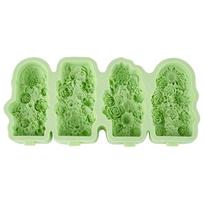 Silicone Ice Pop Mold Set for Homemade Frozen Treats Flexible Non-Stick Reusable Ice Cream Molds with Lids and Sticks for Easy Removal and Cleaning One Size žalia