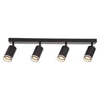 Lampa Sufitowa Nowoczesna Czarna Listwa Ruchome Reflektorki 4Xgu10 10W Pipe Milagro