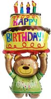Balon Foliowy Miś Happy Birthday Tort 65X124Cm