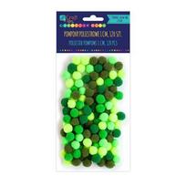 Pompony Poliestrowe Mix Zielony  120 Szt.