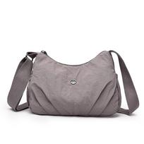 Lengvas Nailoninis Krepšys Moteriškas Pečių Crossbody Krepšys Vienspalvis Motinos Krepšys pilka