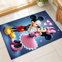 1pc. Cute Mickey & Minnie Mouse Love Heart Home Office Chair Rug Outdoor Carpet Giftz041124 60cm by 90cm
