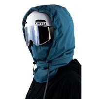 Winter Down Hooded Hats Drawstring Cold-proof Scarf Balaclava Hat Ultralight Removable Neck Cover Coat Short Tank Top Unisex mėlyna