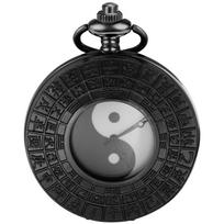 New Black White Text Quartz Pocket Watch Men's High Quality Necklace Timing Pendant Women's Jewelry Accessories Gift Cf1564 juoda