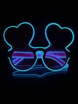 Wireless EL luminous glasses disco luminous LED online celebrity sunglasses pixel KTV bar atmosphere concert flash  High Quality Red