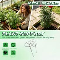 Metal Plant Support Stakes Spiral Design for Garden Flower Bed and Outdoor Potted Plant Stabilization Stand Holder One Size
