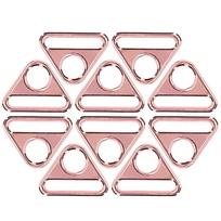 10pcs Buckles 38mm Luggage Accessories Lightweight Zinc Alloy Metal Buckle Rose Gold Portable Triangle Buckles Purse Hardware rožinio aukso spalvos
