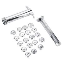20pcs Metal Discs Clay Extruder Gun Silver Multifunction Disc Clay Extruder Hand Held Clay Extruder Tool Clay Sculpting