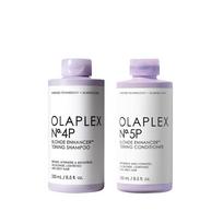 Olaplex No.4P Blonde Enhancer Toning Shampoo and No. 5P Blonde Enhance