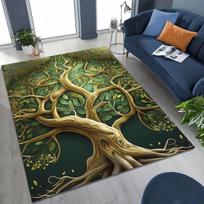 Šiaurės gyvybės medžio simbolis Totemas Yggdrasil kilimas miegamojo svetainės sofos namų durų kilimėlio dekorui, vaikiškas neslystantis grindų kilimėlis dovana 40x60cm( 15x23in )