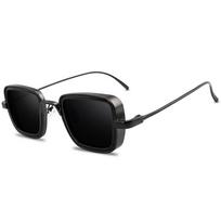 Lightweight Retro Square Sunnies Indian Style Sunshade Eyewear Unisex Polarizing Lens Sunglasses Waterproof Alloy