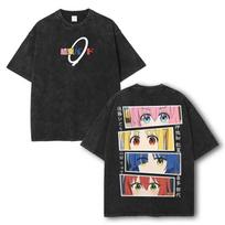 Gotoh Hitori Bocchi The Rock Clothing Men Women Manga Tshirts Vintage Washed T Shirt Casual Cotton Tee Harajuku Male Tshirt S