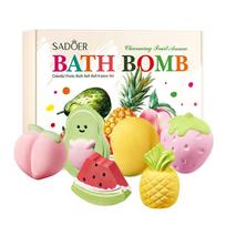 Colorful Fruit Bath Salt Ball 6-piece Set, Cleansing Body Fragrance Bath Salt Ball Skin Care Products 6-piece set