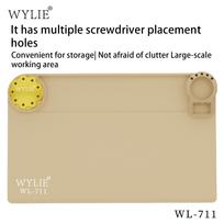 WYLIE WL-711 Multifunctional Maintenance Work Mat High Temperature Resistant and Non-deformed Gold, Blue, Gray