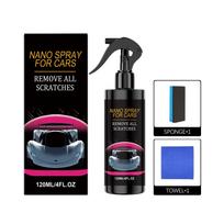 Car Nano Spray 120ml Scratch Remover Liquid with Spray Bottle and Cleaning Accessories for Automotive Surface Care and Protection One Size