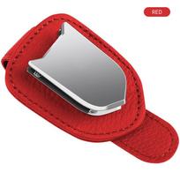 1Pc Auto Sun Visor Glasses Box Sunglasses Clip Card Ticket Holder Stand Emblem For Mitsubishi ASX Lancer Outlander Pajero EVO EX