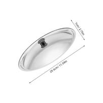 Large Universal Pot Lid Stainless Steel Replacement Pan Skillet Cover with Bakelite Knob Kitchen Pot Cover Universal Lid 25.5X25.5X7CM