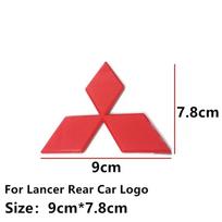 for Mitsubishi Lancer Pajero V3 Car Front Grille Badge Rear Trunk Refitting Emblem ABS Head Stickers Auto Exterior Accessoreies