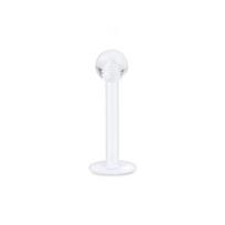 2Pcs 16G Clear Cartilage Earrings Stud Plastic Helix Tragus Piercing Retainer Clear Lip Rings Labret Retainers for Work Surgery 1.2x6x3mm