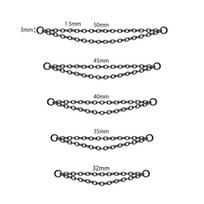 ZS 20G Black Spike Nostril Piercings Stainelss Steel Cone Nose Studs Doule Nose Piering Jewelry Long Spike Nostril Ring Chain