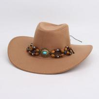 Western Cowboy Hat for Summer, Wide Brim Rolled Edge Sun Hat, Outdoor UV Protection Cap, Unisex Riding Jazz Hat single code chaki