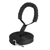 Nailoninis pavadėlis naminiams šunims su putplasčio rankena lauko sportinių šunų dresūros laidai 1,8 m 3 m 6 m 10 m 15 m 20 m 30 m 50 m (Black,1.8mX2.5cm) juoda