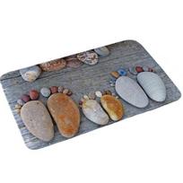 3D Bathroom Pebble Stone Rug Non-Slip Optical Illusion Pattern Bath Mat Quick 40*60cm D