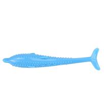 Catnip Silicone Fish Cat Toy Durable Chew Resistant Interactive Self-Play Catnip Infused Cat Toy for Dental Cleaning and Entertainment One Size mėlyna