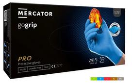 Mercator Gogrip 50 Szt. Rękawice Nitrylowe, Bezpudrowe, Niebieskie L