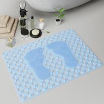 Bathroom Non-slip Mat Silicone Foot Massage Exfoliating Shower Massage Scraper Shower Mat with Sucker Cleaning Tool