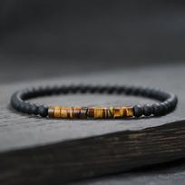 Nauja minimalistinė 4 mm karoliukų apyrankė unisex imperatoriaus onikso mažo akmens apyrankė meditacinė jogos sruogos apyrankė pora Brazalete pulsera 19.5cm