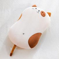 Kawaii Cat Giant Pillow With Zipper Only Skin Without PP Cotton Biscuits Plush Animal Doll Toys Big Cushion Cover Peluche Gift Cat Skin-Zipper-55cm